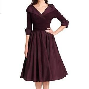 Jessica Howard Portrait Collar A-Line Dress.